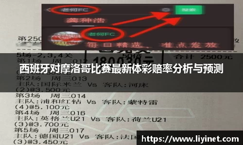 西班牙对摩洛哥比赛最新体彩赔率分析与预测